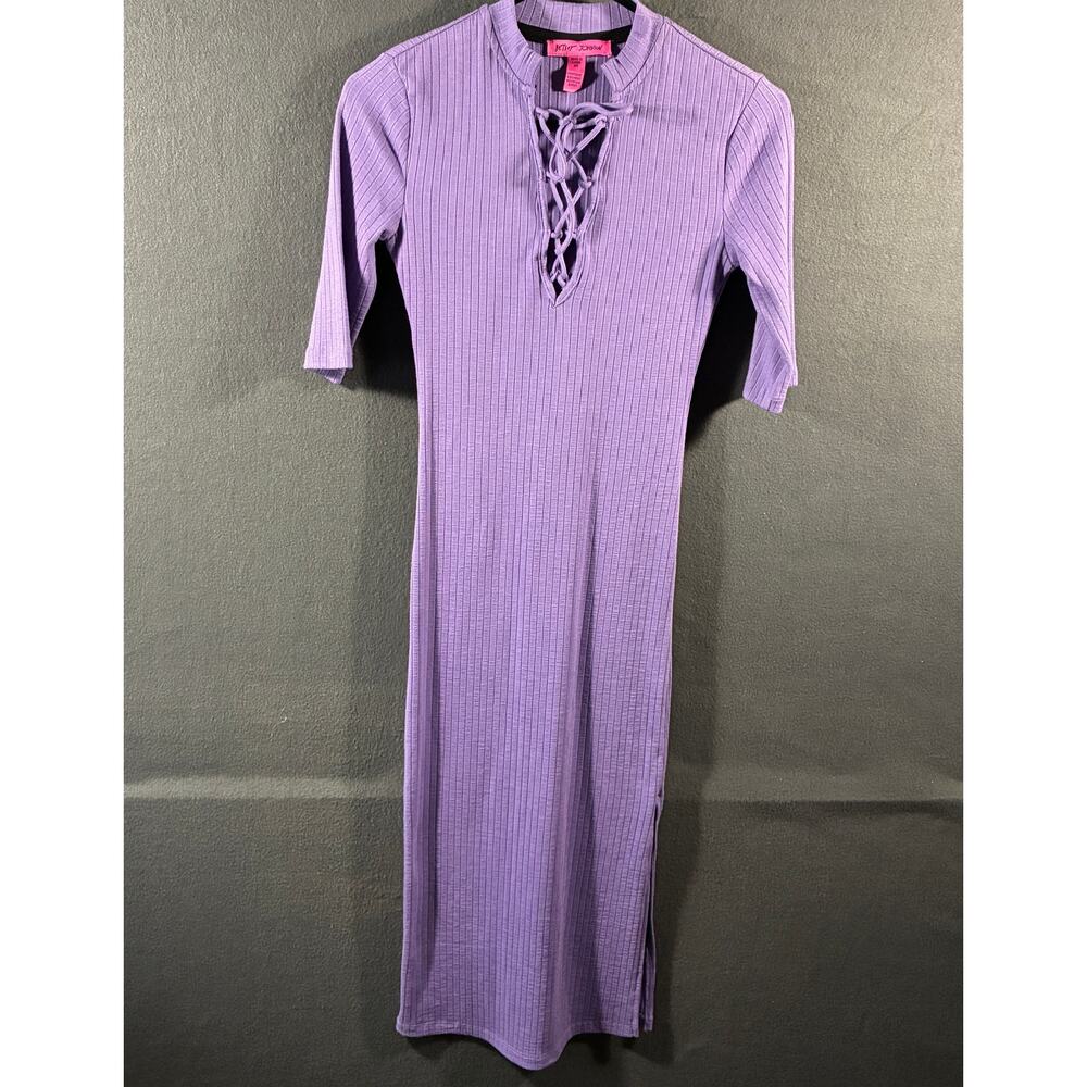 betsey johnson y2k women midi dress XS purple corset‎ fairy grunge whimsigoth